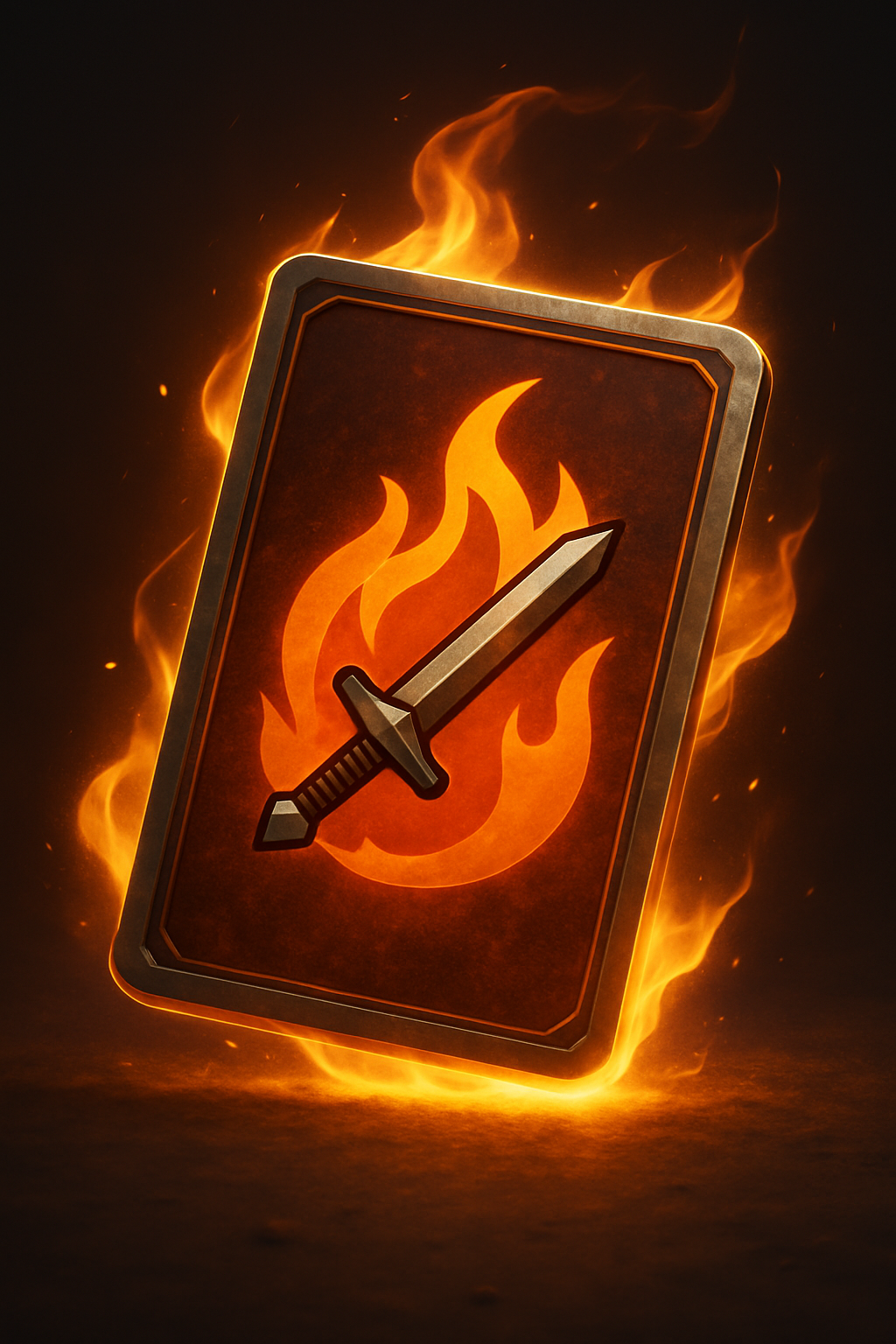 A fire-themed Elemental Crash card